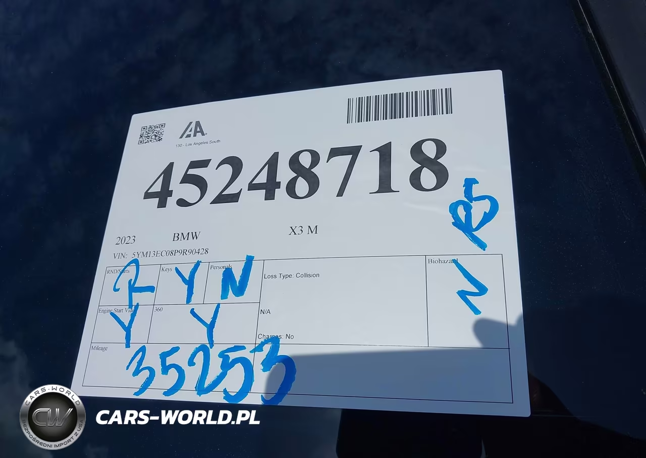 2023 BMW X3 M VIN:5YM13EC08P9R90428 - 17