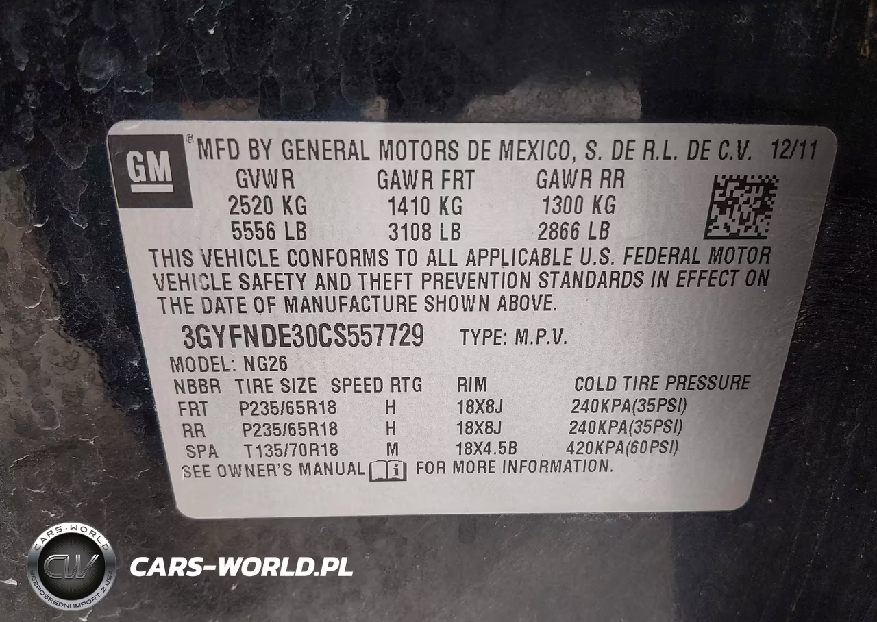 2012 Cadillac Srx Luxury Collection VIN:3GYFNDE30CS557729 - 9