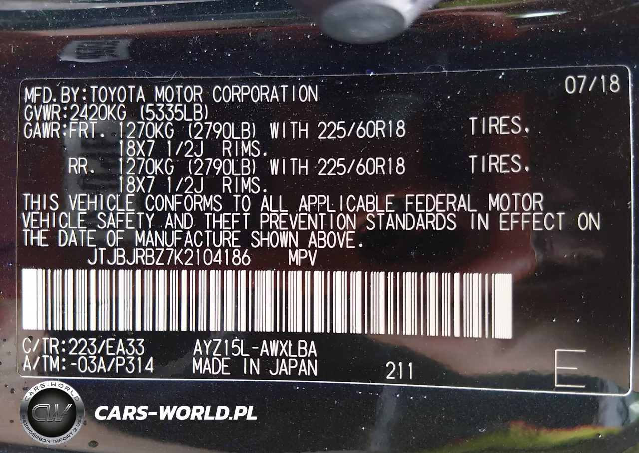 2019 Lexus Nx 300H VIN:JTJBJRBZ7K2104186 - 9