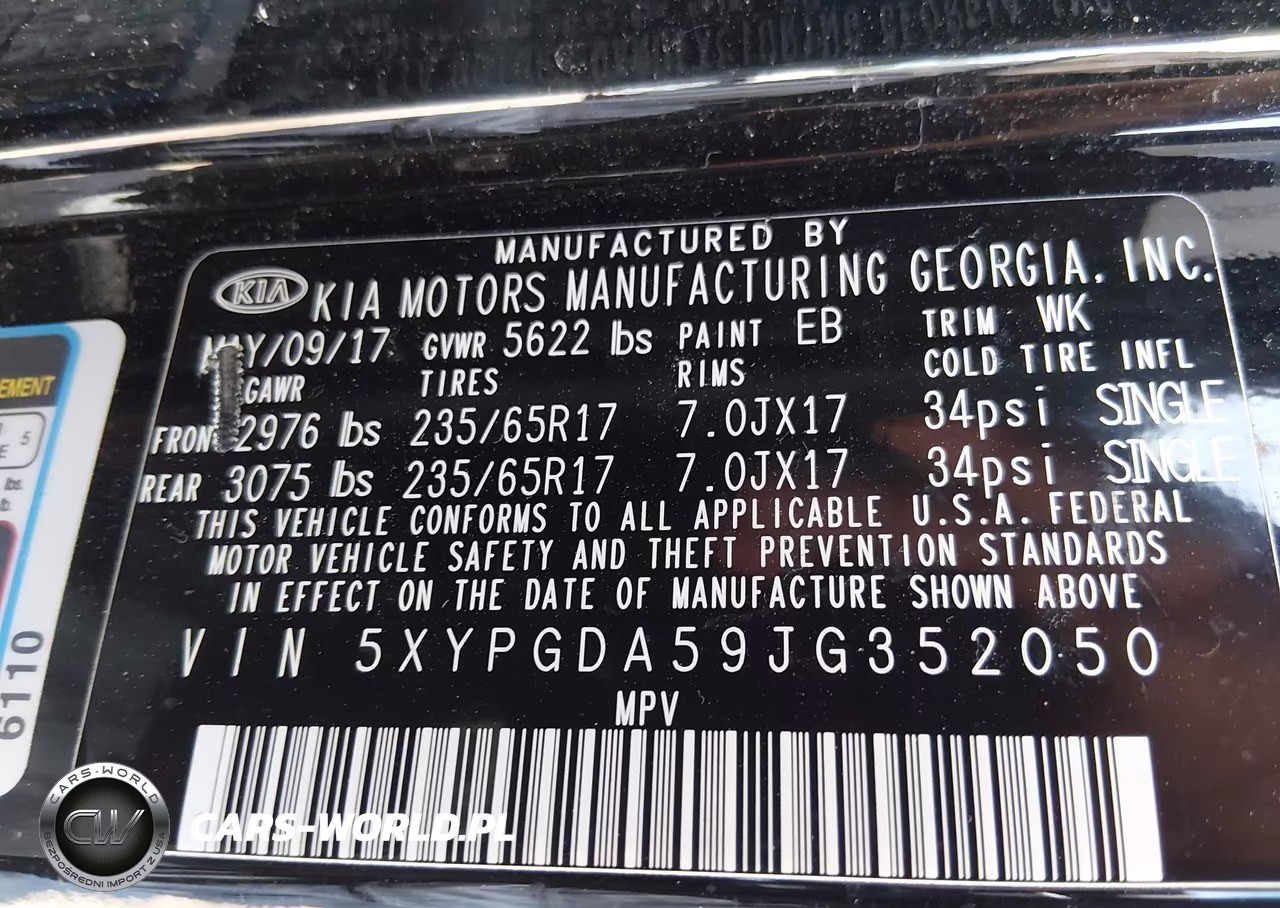 2018 Kia Sorento 3.3L Lx VIN:5XYPGDA59JG352050 - 9
