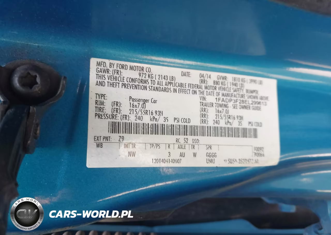 2014 Ford Focus Se VIN:1FADP3F28EL299613 - 9