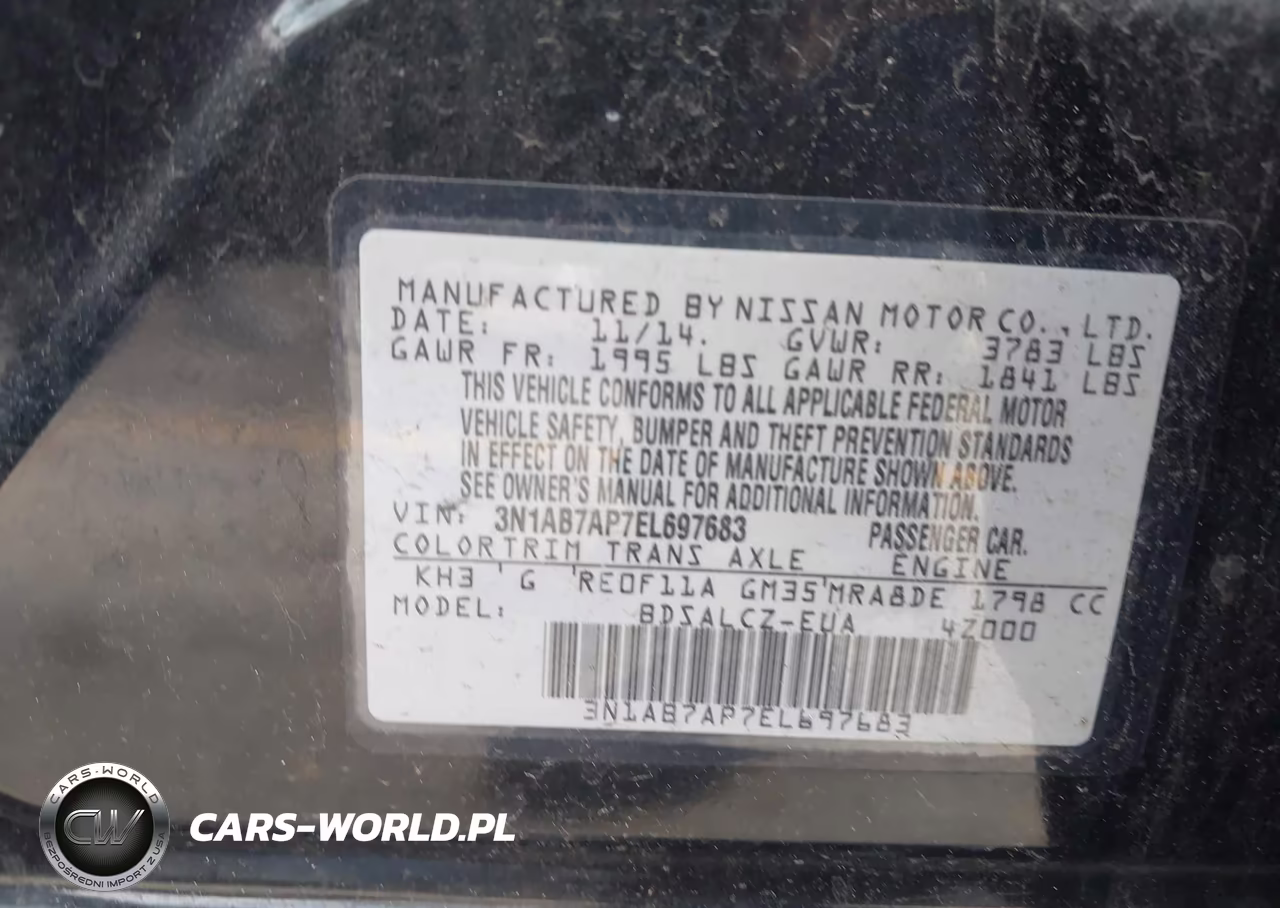 2014 Nissan Sentra S VIN:3N1AB7AP7EL697683 - 9