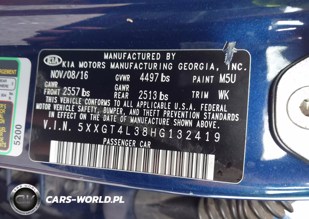 2017 Kia Optima Lx VIN:5XXGT4L38HG132419 - 9