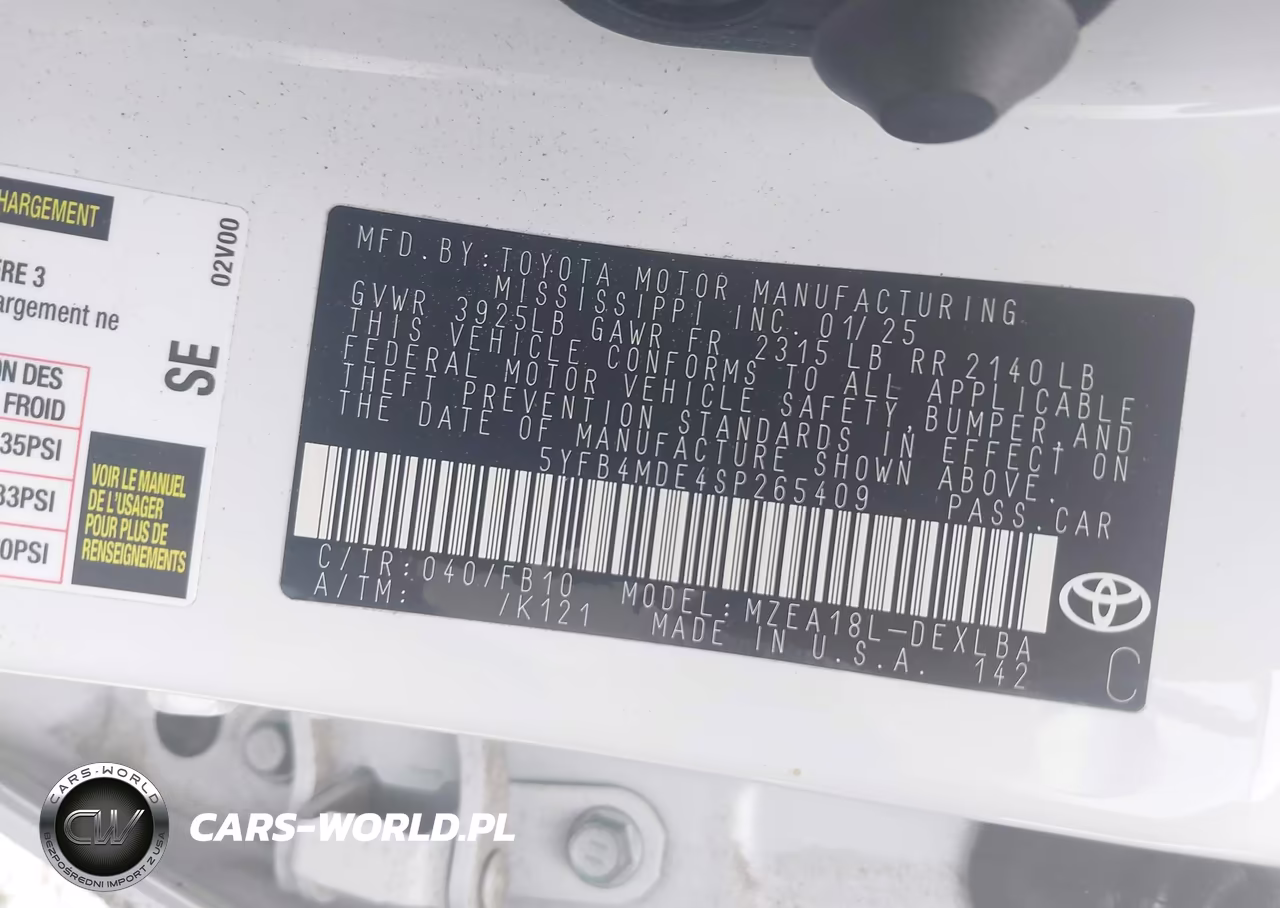 2025 Toyota Corolla Le VIN:5YFB4MDE4SP265409 - 9