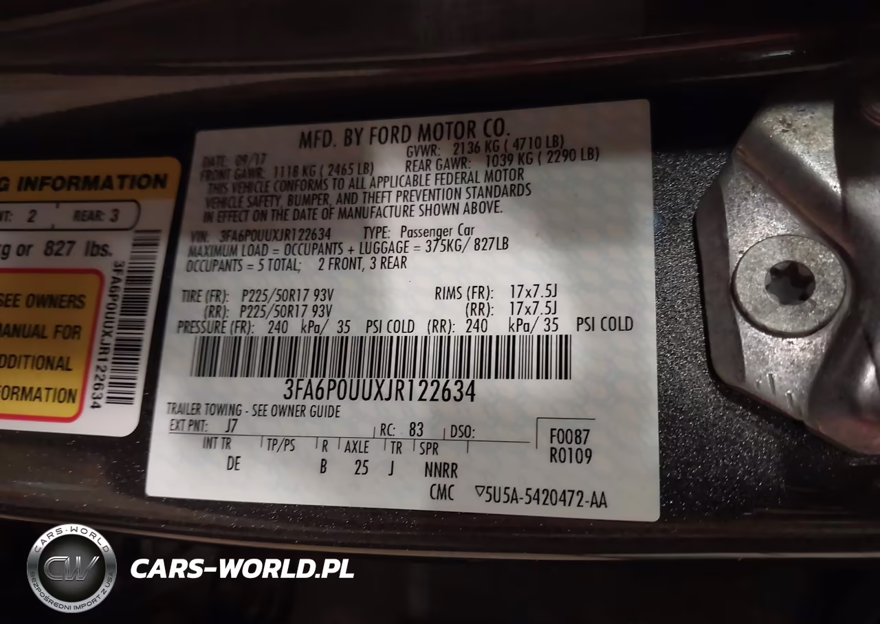 2018 Ford Fusion Hybrid S VIN:3FA6P0UUXJR122634 - 9