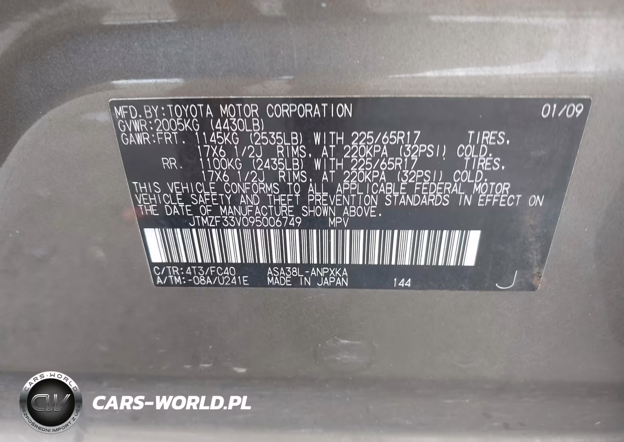 2009 Toyota Rav4 VIN:JTMZF33V095006749 - 9