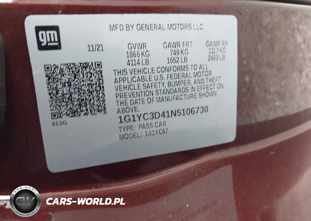 2022 Chevrolet Corvette Stingray VIN:1G1YC3D41N5106730 - 9