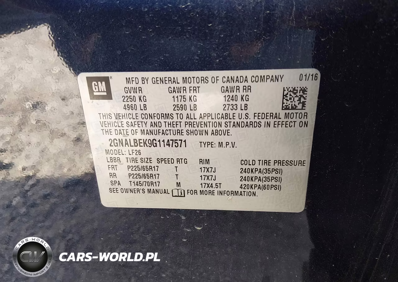 2016 Chevrolet Equinox Ls VIN:2GNALBEK9G1147571 - 9