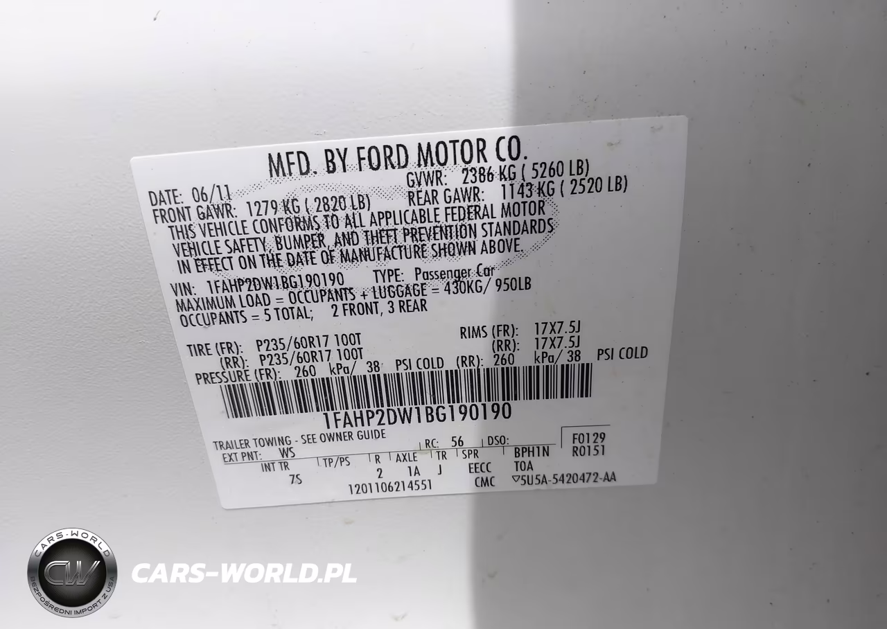 2011 Ford Taurus Se VIN:1FAHP2DW1BG190190 - 9
