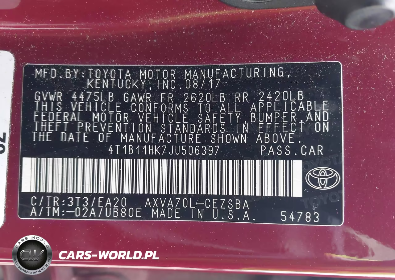 2018 Toyota Camry Se VIN:4T1B11HK7JU506397 - 9