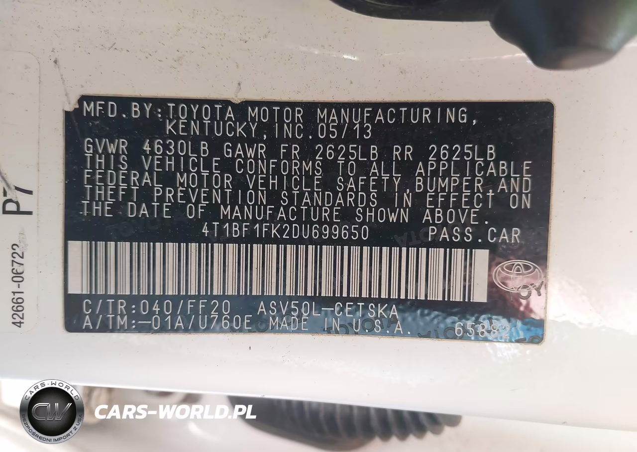 2013 Toyota Camry Se VIN:4T1BF1FK2DU699650 - 9