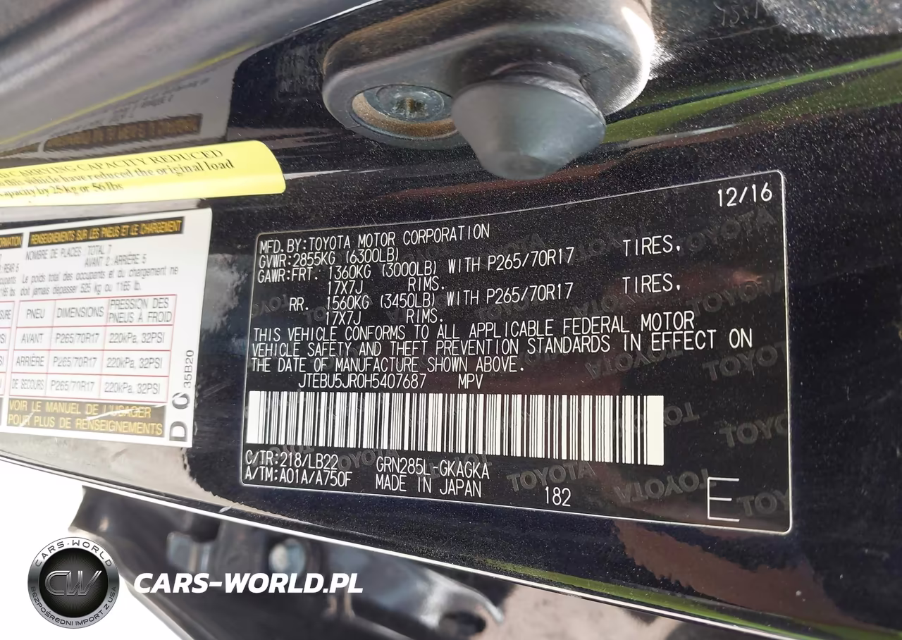 2017 Toyota 4Runner Sr5 Premium VIN:JTEBU5JR0H5407687 - 9