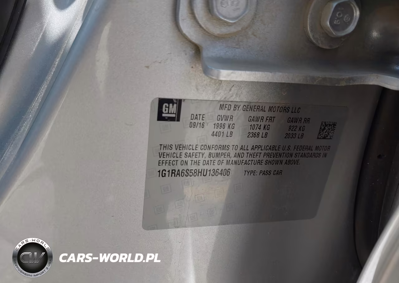 2017 Chevrolet Volt Lt VIN:1G1RA6S58HU136406 - 9