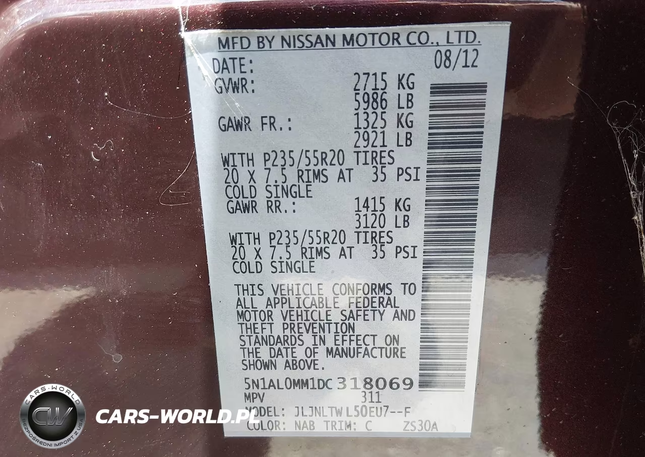 2013 Infiniti Jx35 VIN:5N1AL0MM1DC318069 - 9
