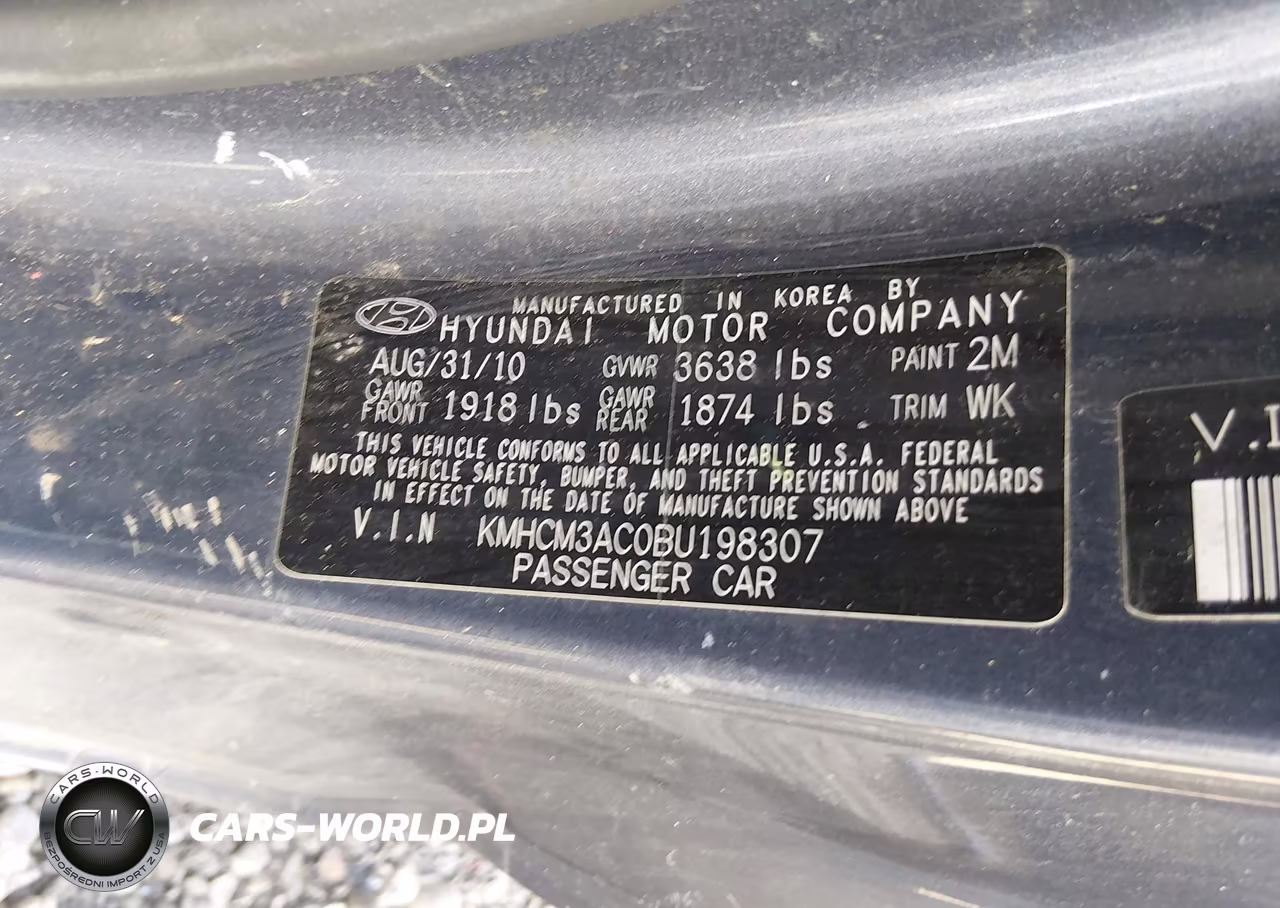 2011 Hyundai Accent Gs VIN:KMHCM3AC0BU198307 - 9