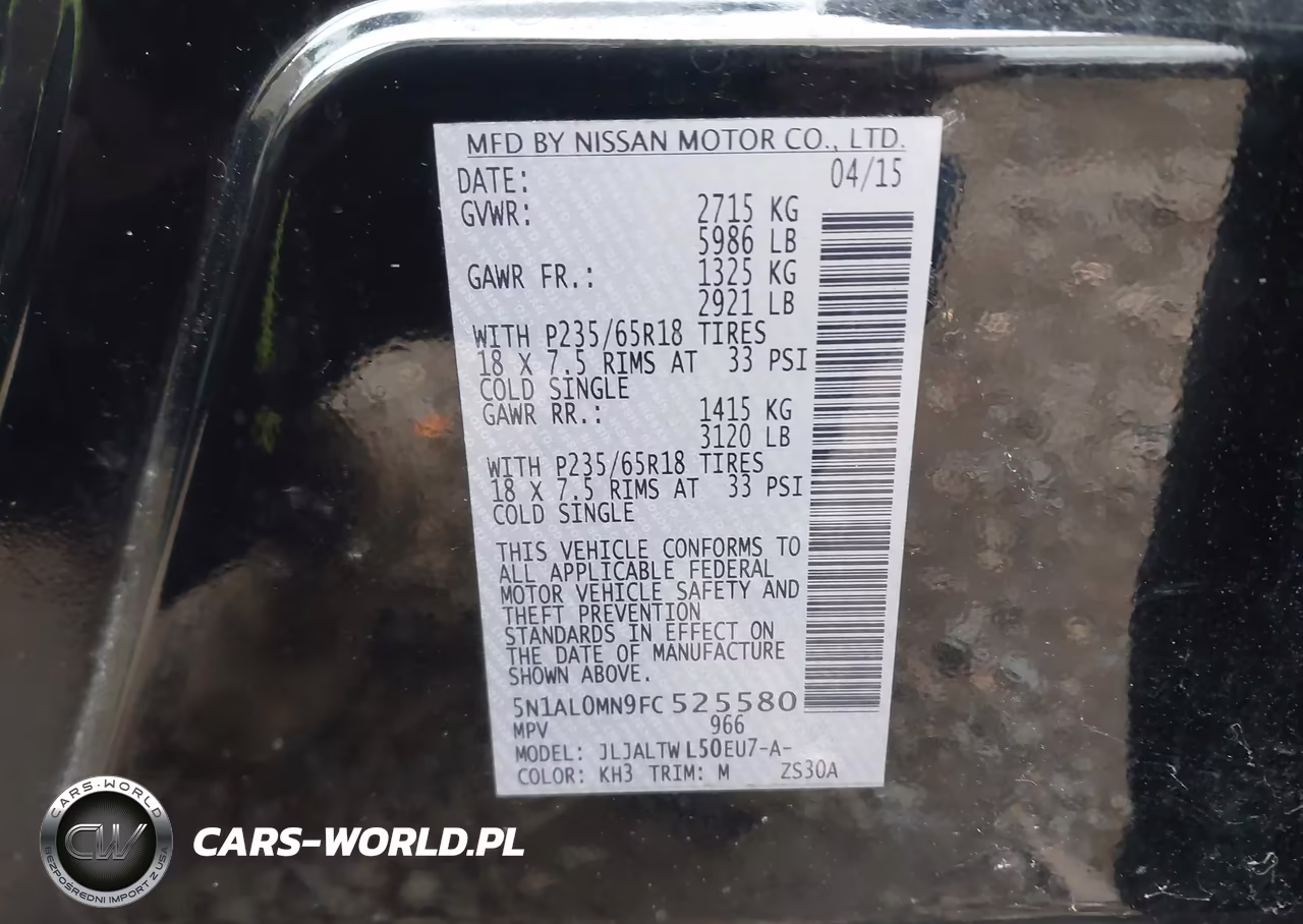 2015 Infiniti Qx60 VIN:5N1AL0MN9FC525580 - 9