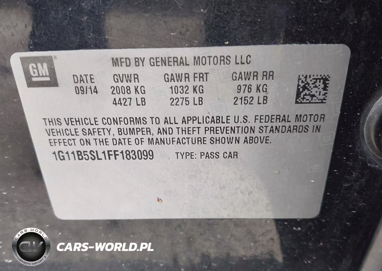 2015 Chevrolet Malibu Ls VIN:1G11B5SL1FF183099 - 9