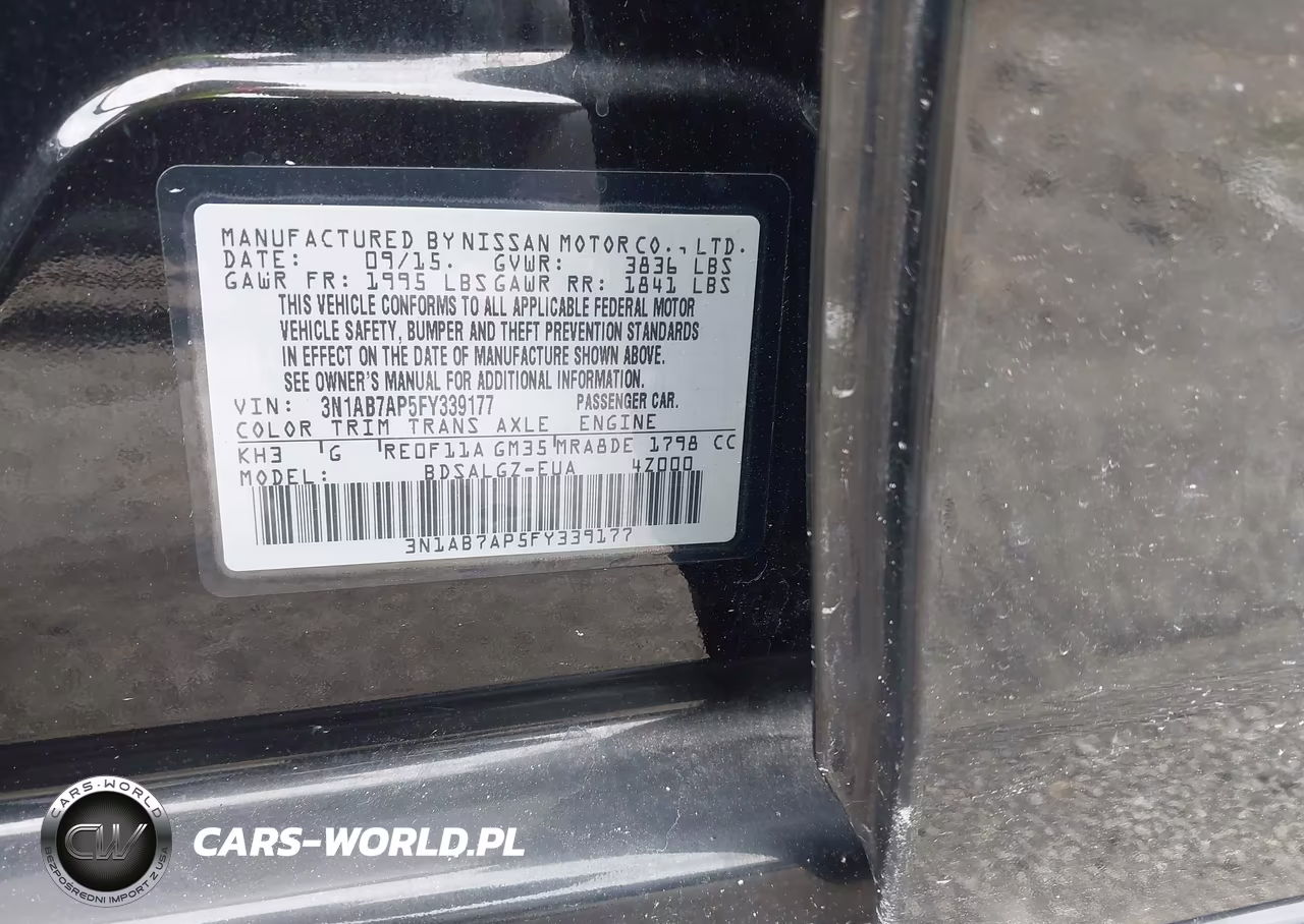 2015 Nissan Sentra Fe+ S-S-Sl-Sr-Sv VIN:3N1AB7AP5FY339177 - 9