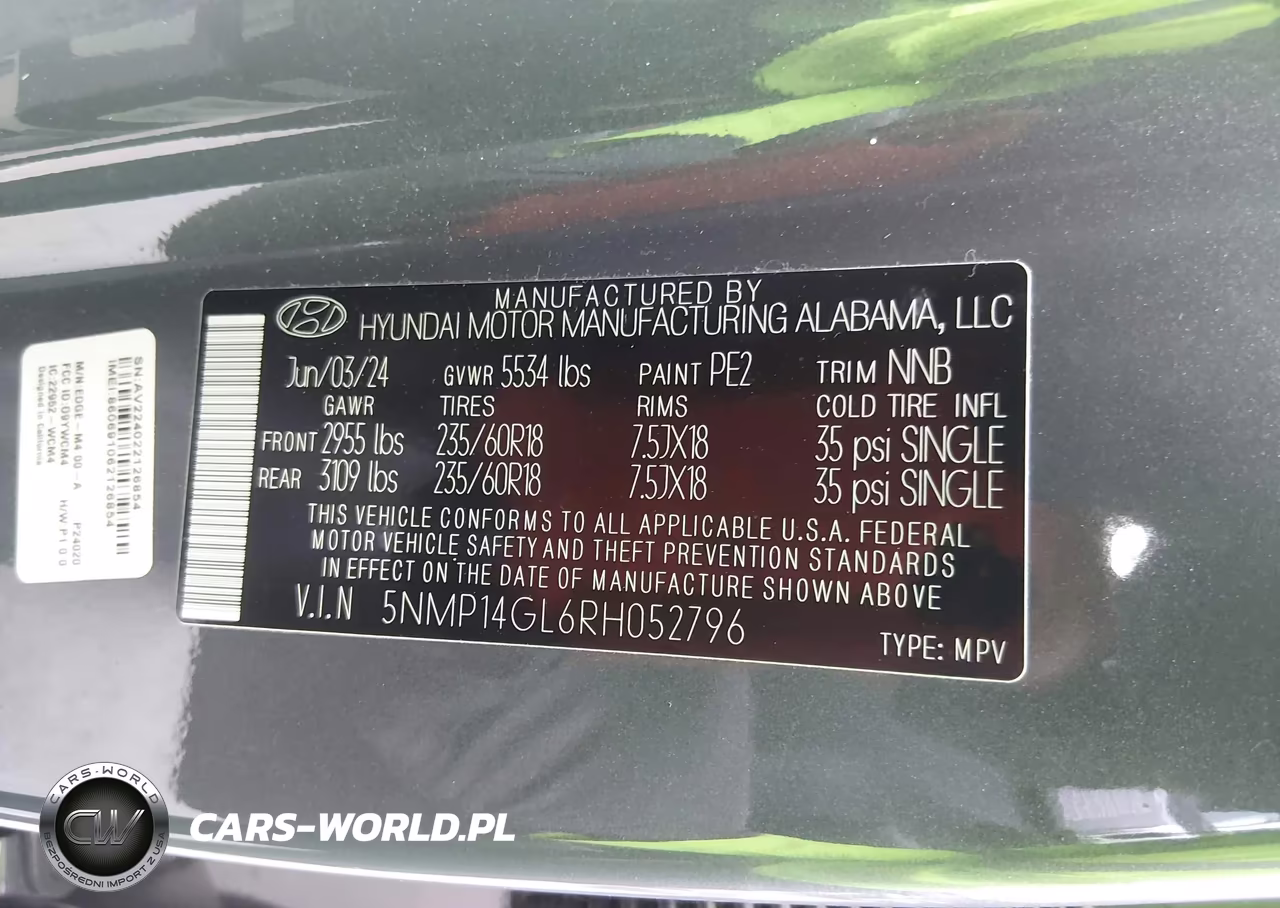 2024 Hyundai Santa Fe Se VIN:5NMP14GL6RH052796 - 9