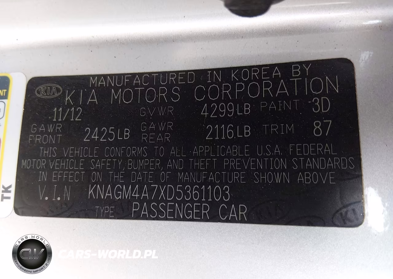 2013 Kia Optima Lx VIN:KNAGM4A7XD5361103 - 9