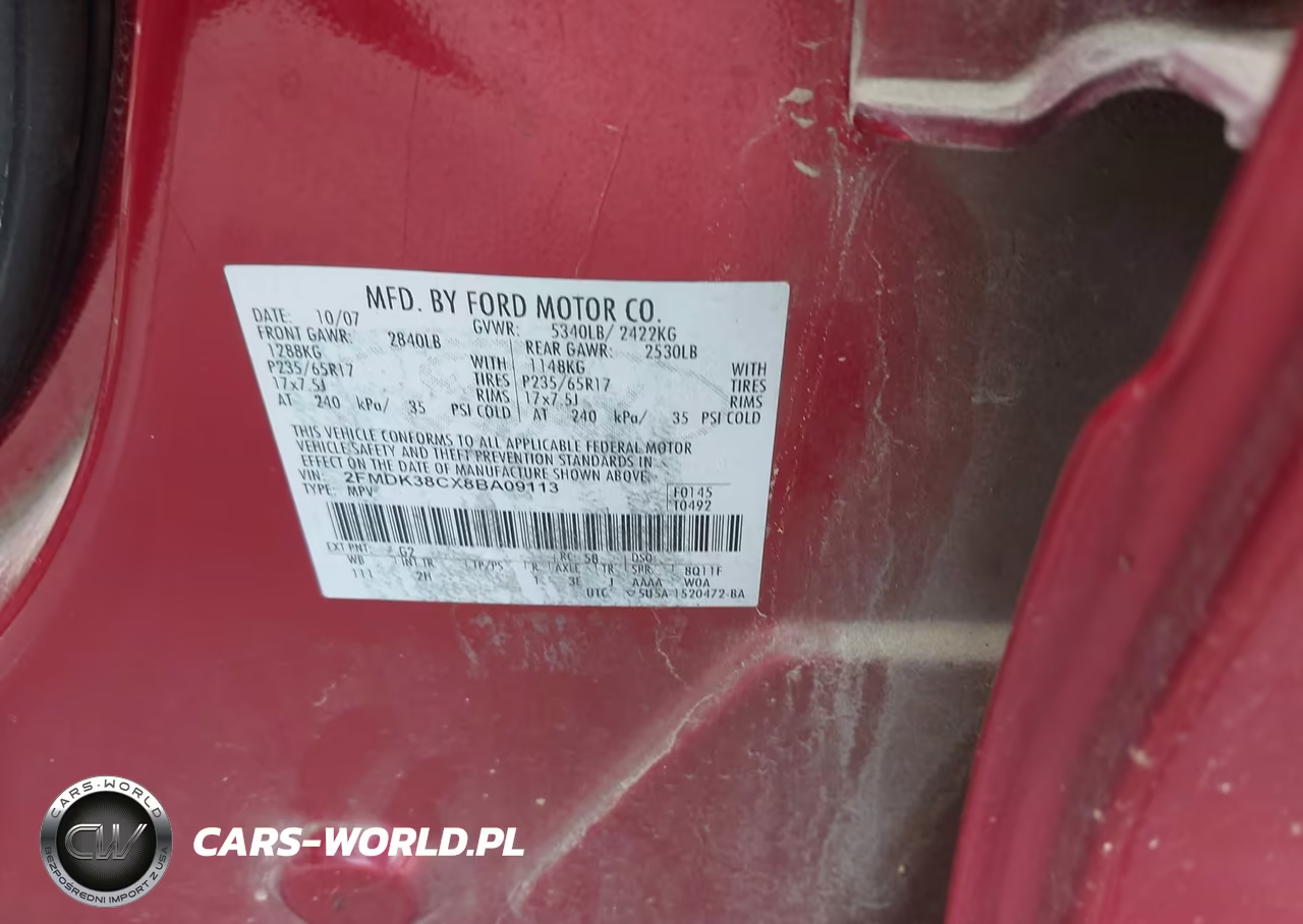 2008 Ford Edge Sel VIN:2FMDK38CX8BA09113 - 9