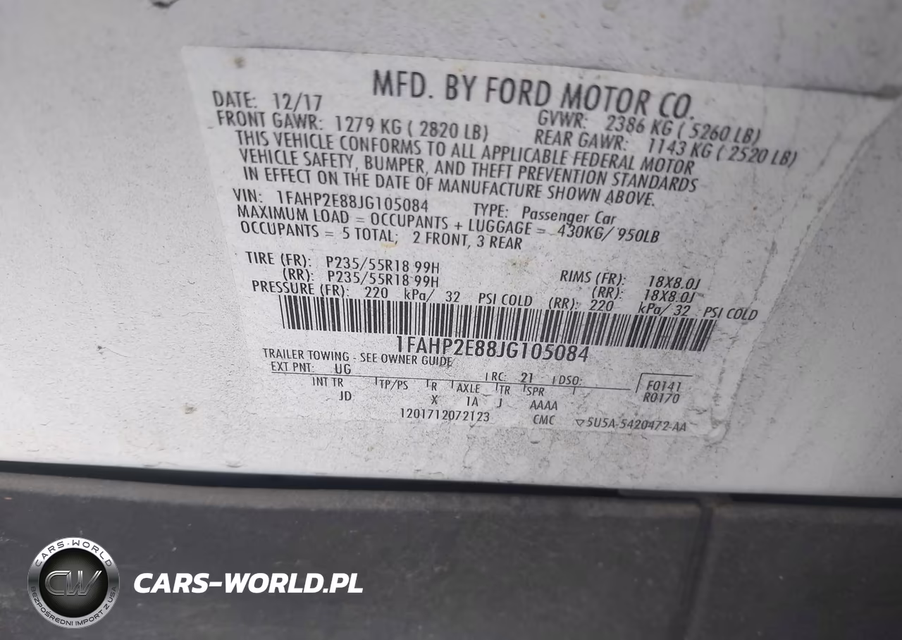 2018 Ford Taurus Sel VIN:1FAHP2E88JG105084 - 9