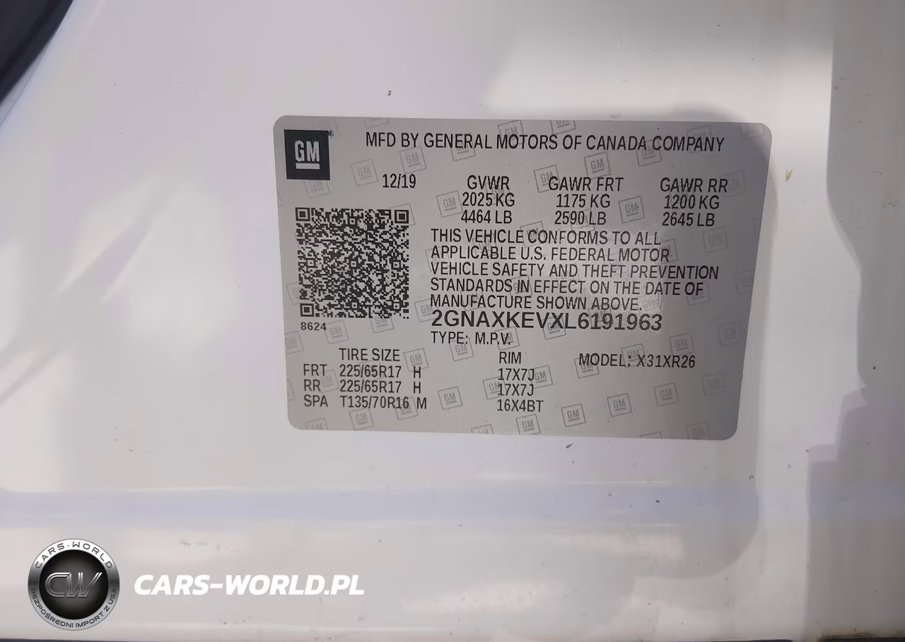 2020 Chevrolet Equinox Fwd Lt 1.5L Turbo VIN:2GNAXKEVXL6191963 - 9