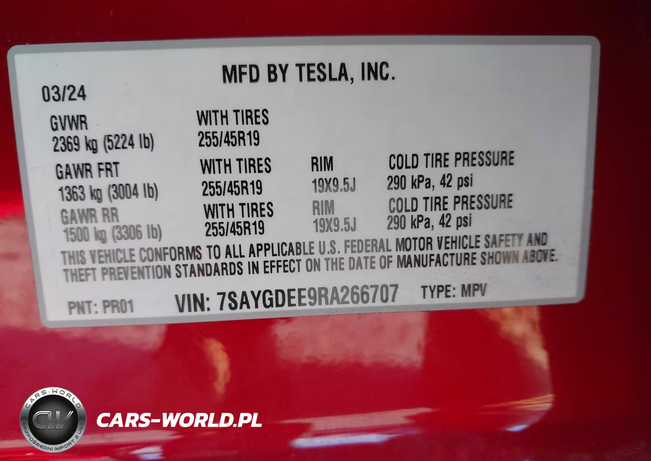 2024 Tesla Model Y Long Range Dual Motor All-Wheel Drive VIN:7SAYGDEE9RA266707 - 9