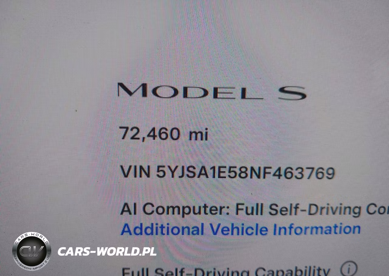 2022 Tesla Model S Dual Motor All-Wheel Drive VIN:5YJSA1E58NF463769 - 7