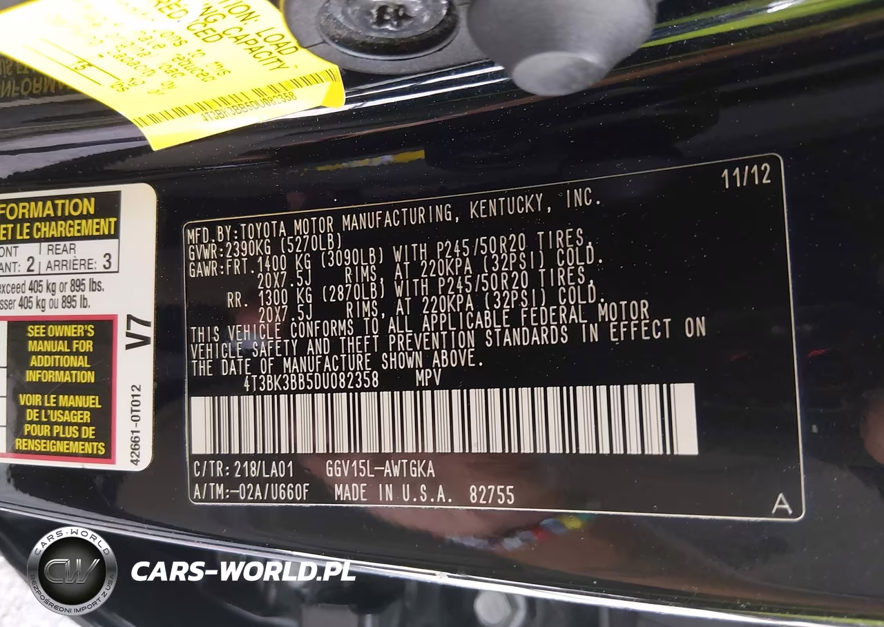 2013 Toyota Venza Xle V6 VIN:4T3BK3BB5DU082358 - 9