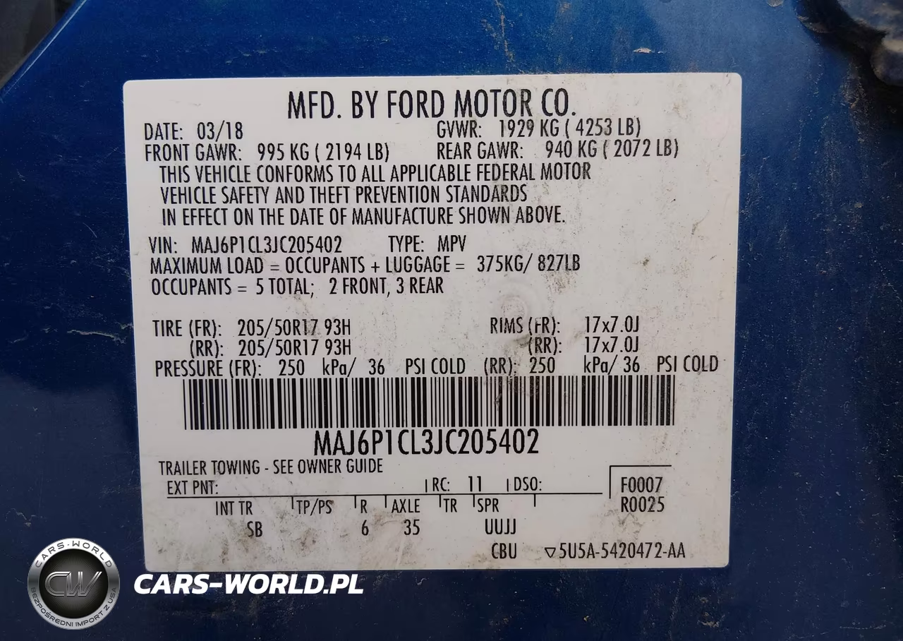 2018 Ford Ecosport Ses VIN:MAJ6P1CL3JC205402 - 9
