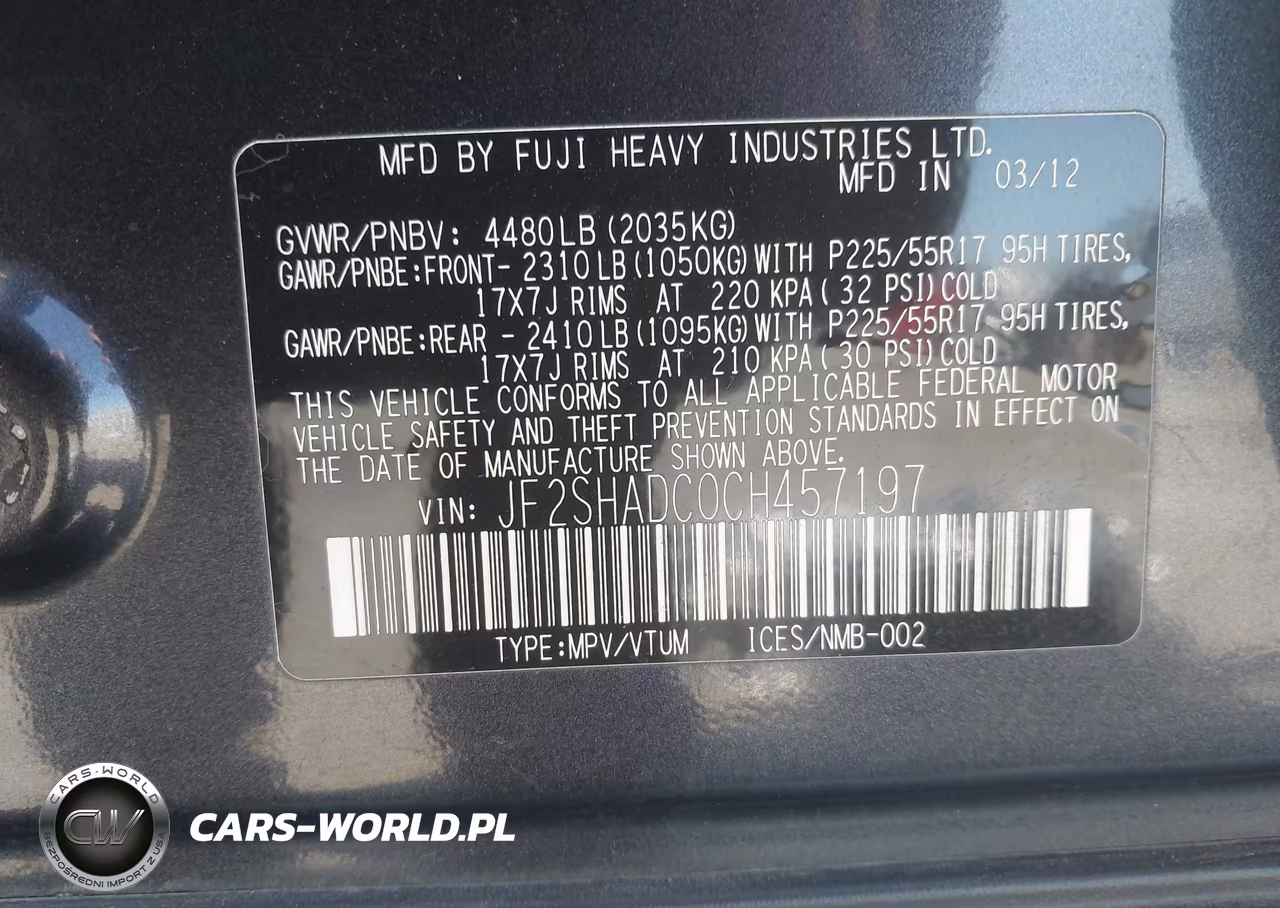 2012 Subaru Forester 2.5X Premium VIN:JF2SHADC0CH457197 - 9