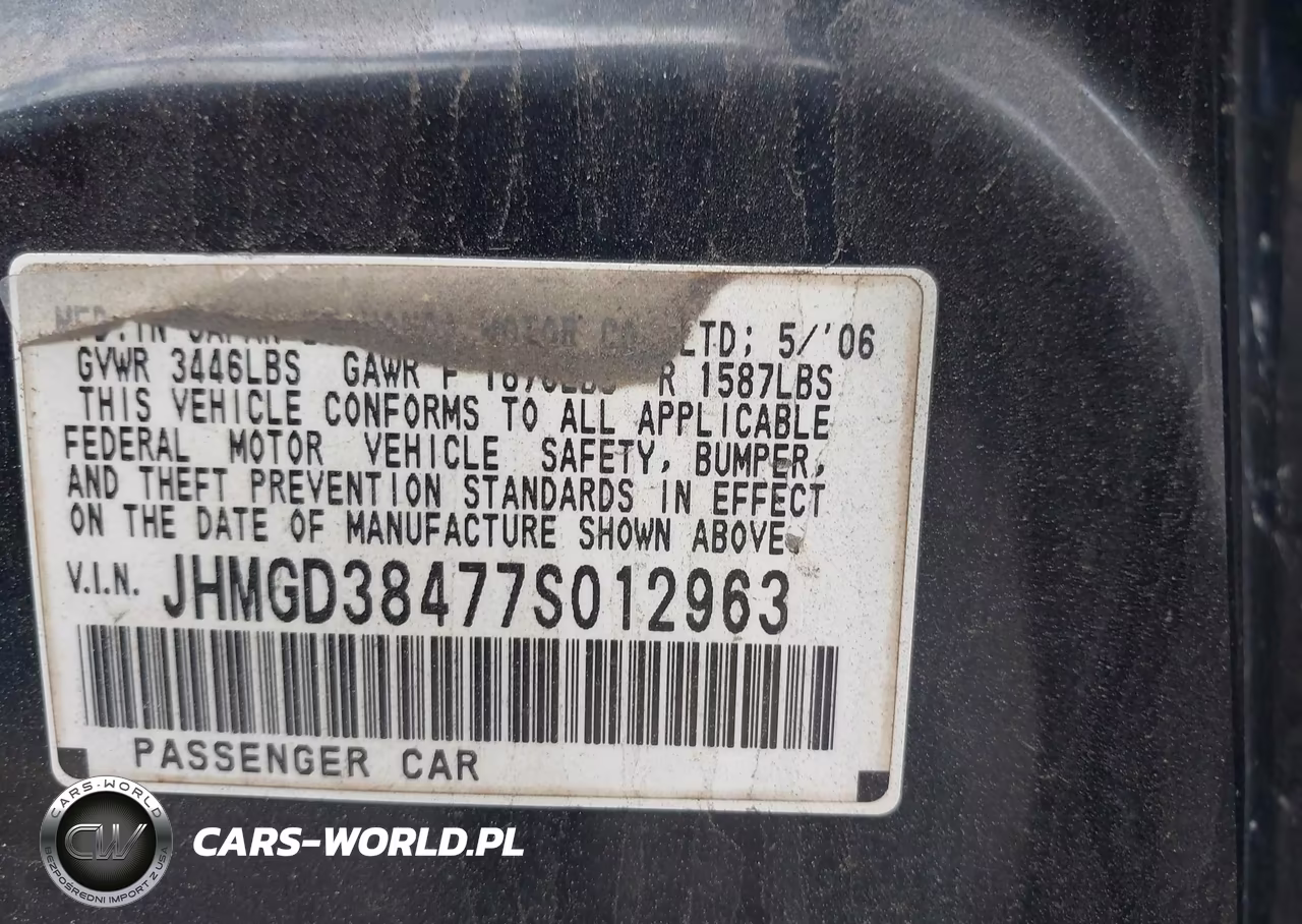 2007 Honda Fit VIN:JHMGD38477S012963 - 9