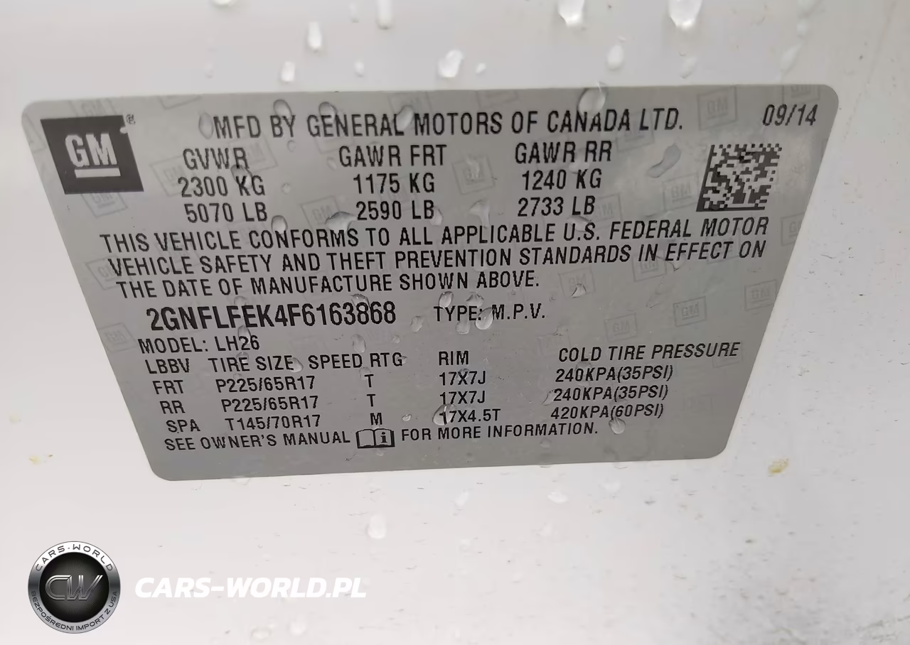 2015 Chevrolet Equinox 1Lt VIN:2GNFLFEK4F6163868 - 9