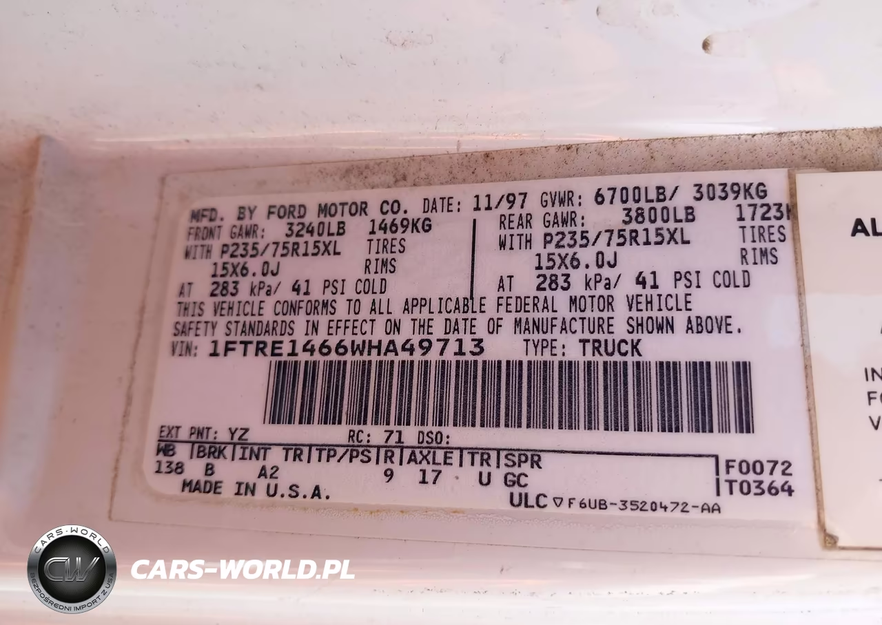 1998 Ford Econoline Commercial-Recreational VIN:1FTRE1466WHA49713 - 9