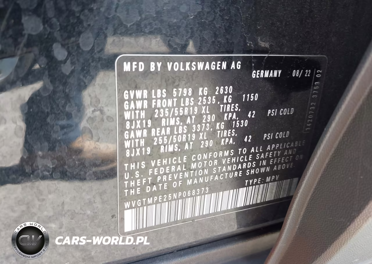2022 Volkswagen Id.4 Pro S VIN:WVGTMPE25NP068373 - 9
