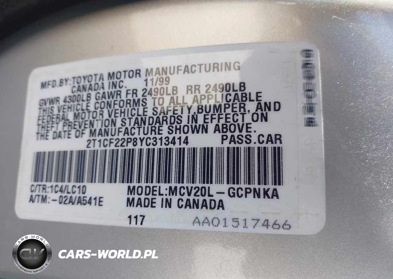 2000 Toyota Camry Solara Sle V6 VIN:2T1CF22P8YC313414 - 9