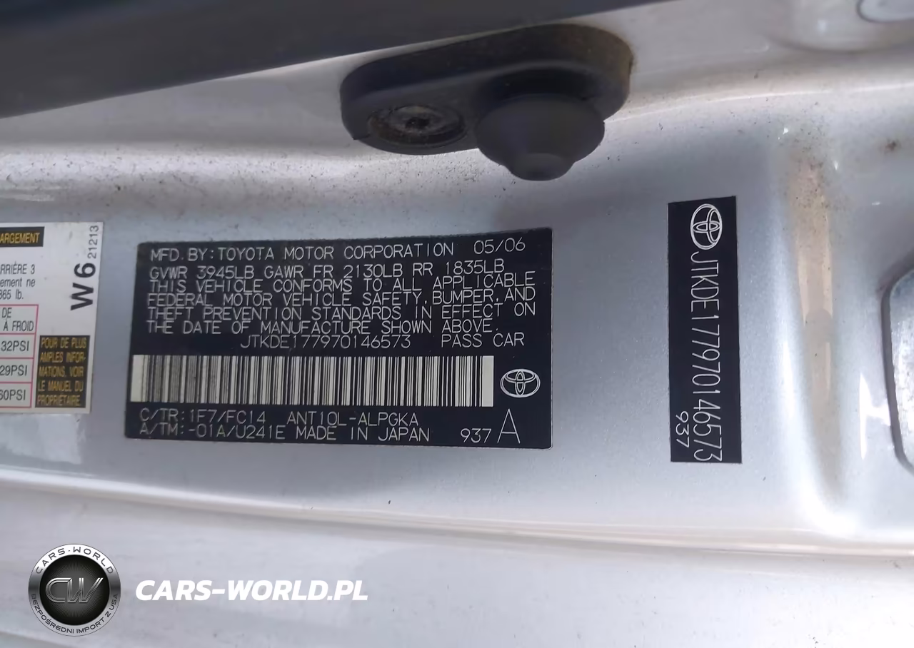 2007 Scion Tc VIN:JTKDE177970146573 - 9