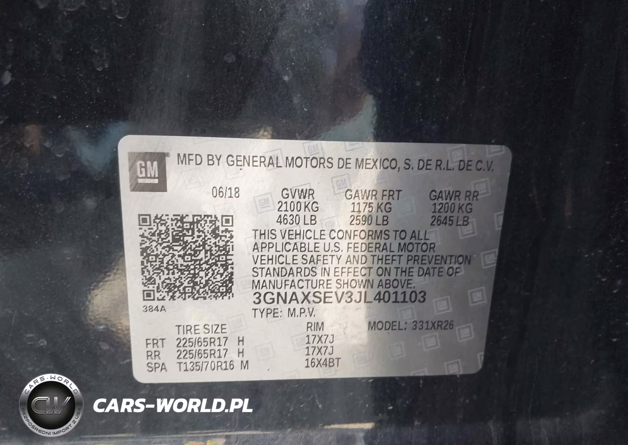 2018 Chevrolet Equinox Lt VIN:3GNAXSEV3JL401103 - 9