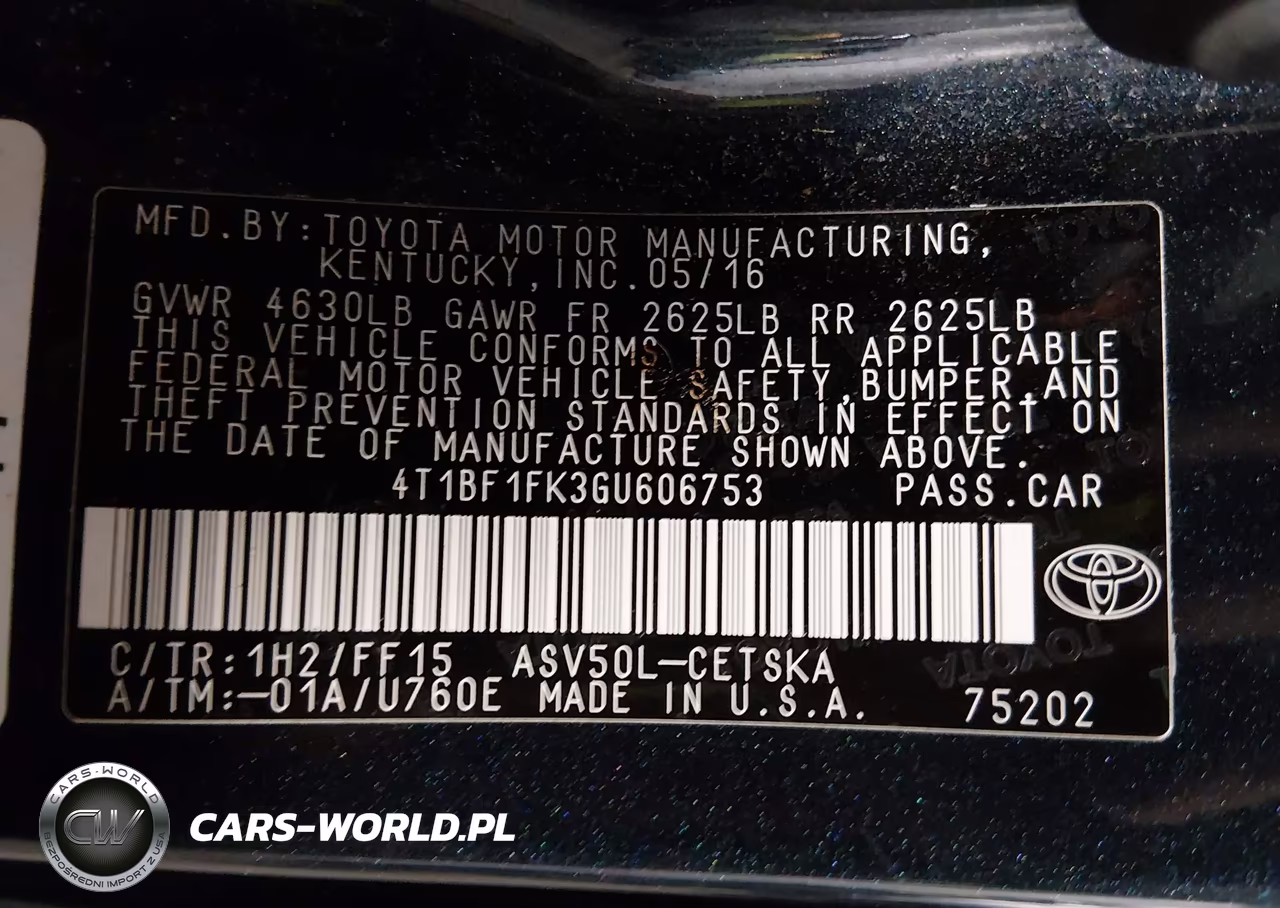 2016 Toyota Camry Se VIN:4T1BF1FK3GU606753 - 9