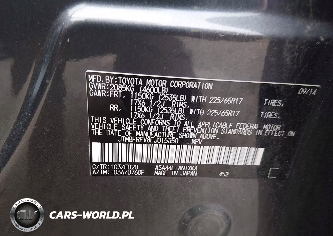 2015 Toyota Rav4 Le VIN:JTMBFREV8FJ015350 - 9