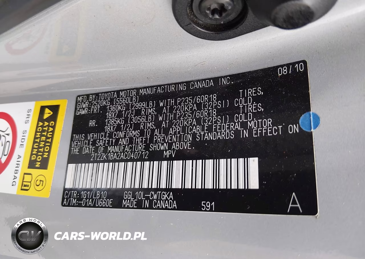 2010 Lexus Rx 350 VIN:2T2ZK1BA2AC040712 - 17