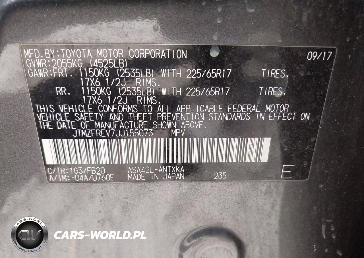 2018 Toyota Rav4 Le VIN:JTMZFREV7JJ155073 - 9