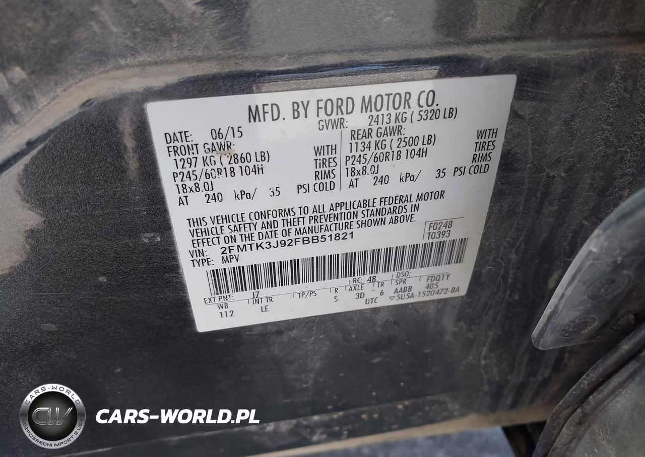 2015 Ford Edge Sel VIN:2FMTK3J92FBB51821 - 9