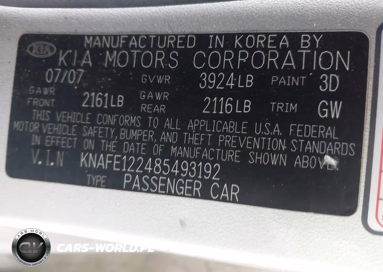 2008 Kia Spectra Ex VIN:KNAFE122485493192 - 9