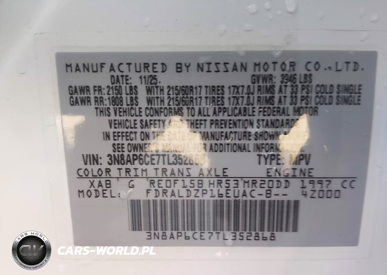 2026 Nissan Kicks Sv VIN:3N8AP6CE7TL352868 - 9