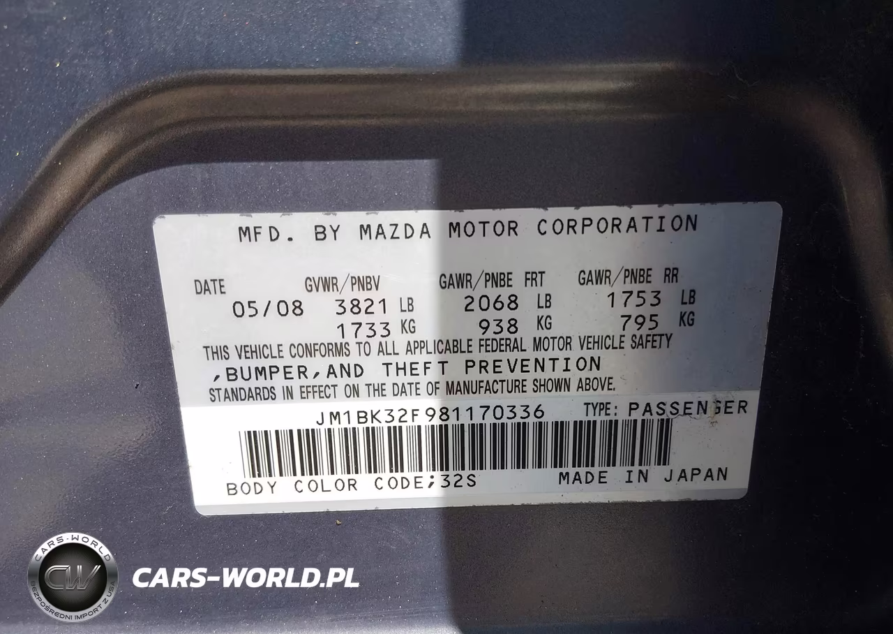 2008 Mazda Mazda3 I Touring Value VIN:JM1BK32F981170336 - 9