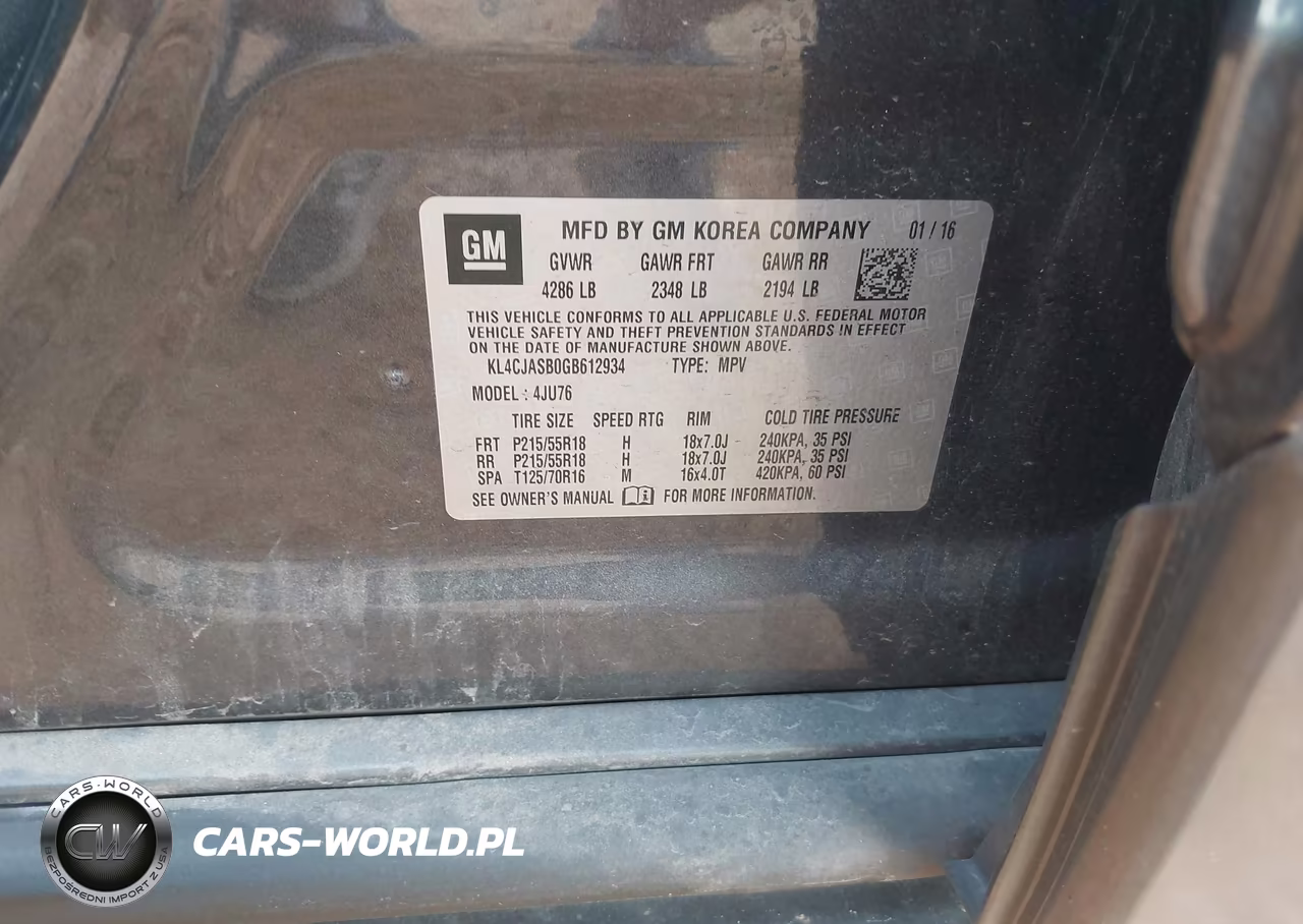 2016 Buick Encore VIN:KL4CJASB0GB612934 - 9