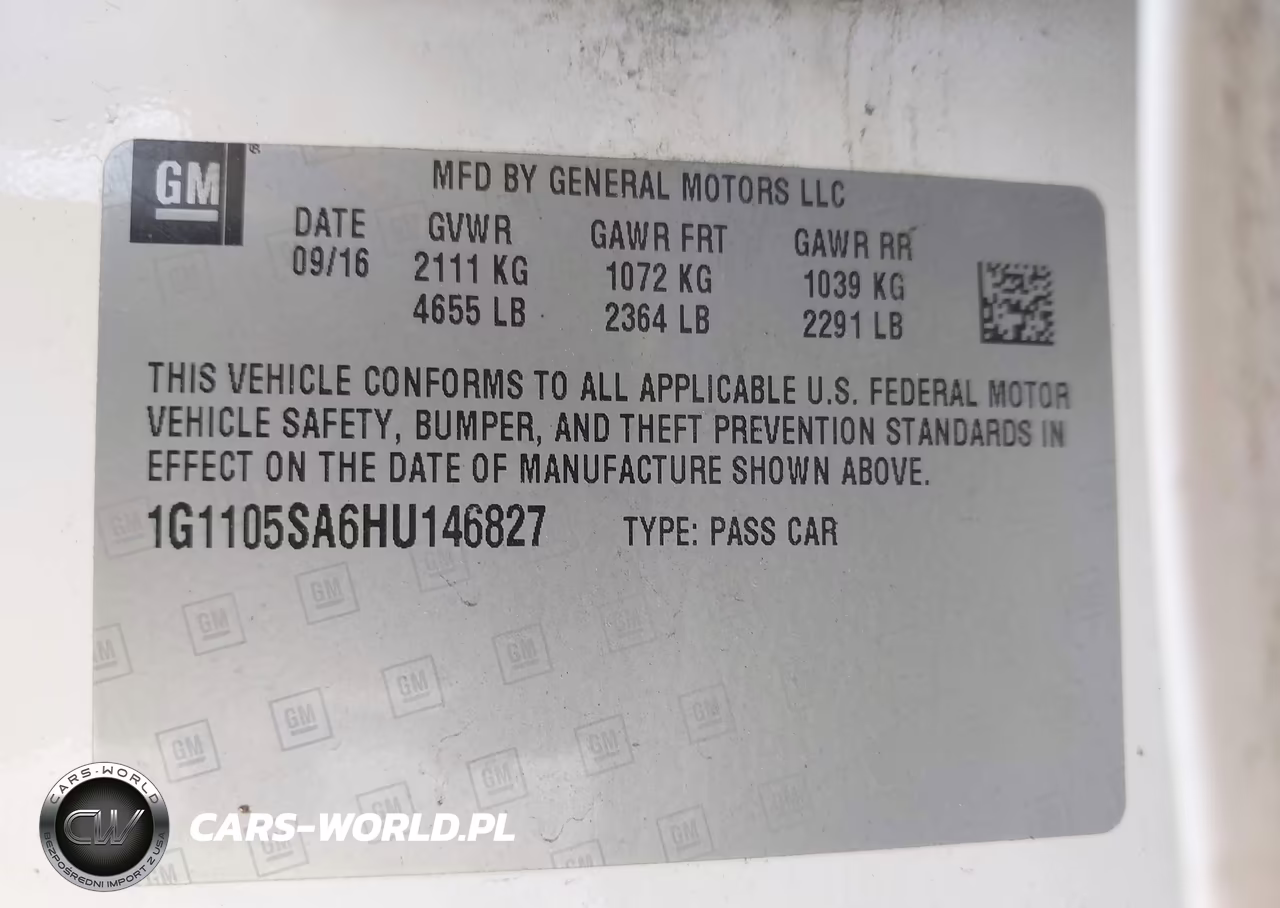 2017 Chevrolet Impala 1Lt VIN:1G1105SA6HU146827 - 9