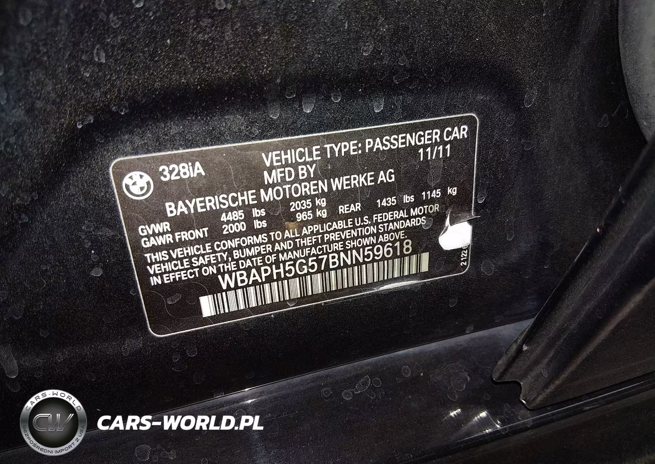 2011 BMW 328I VIN:WBAPH5G57BNN59618 - 9